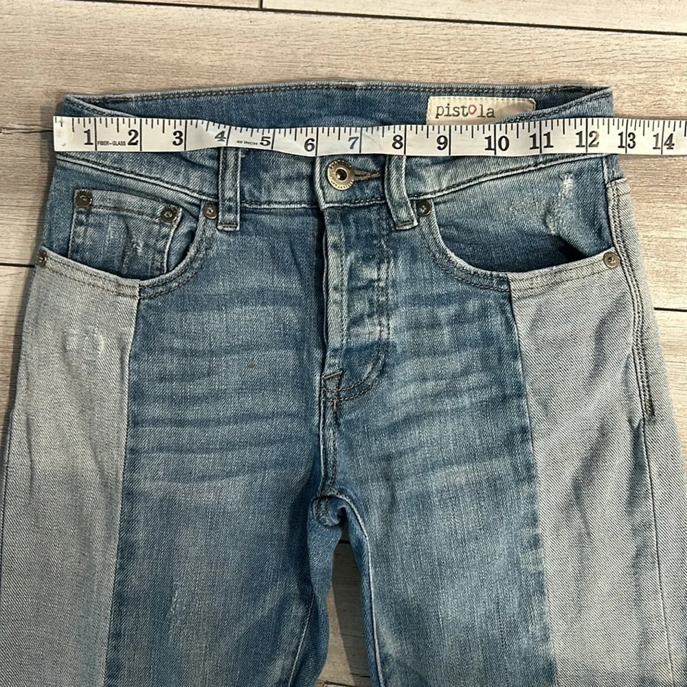 Pistola two tone Colorblock Denim Jeans size 24
